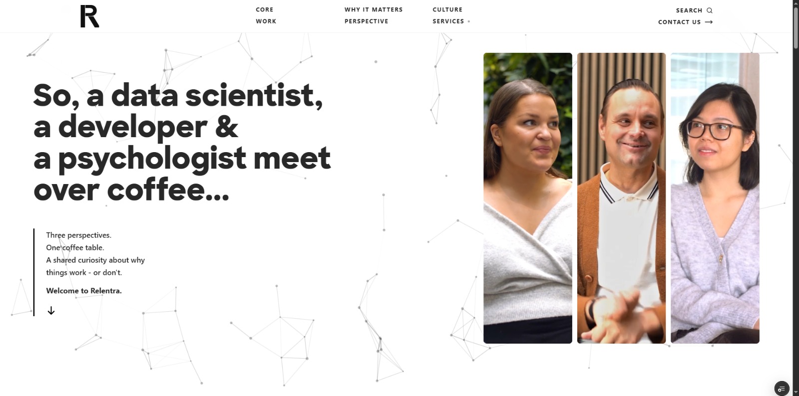 Custom agency website built for Relentra