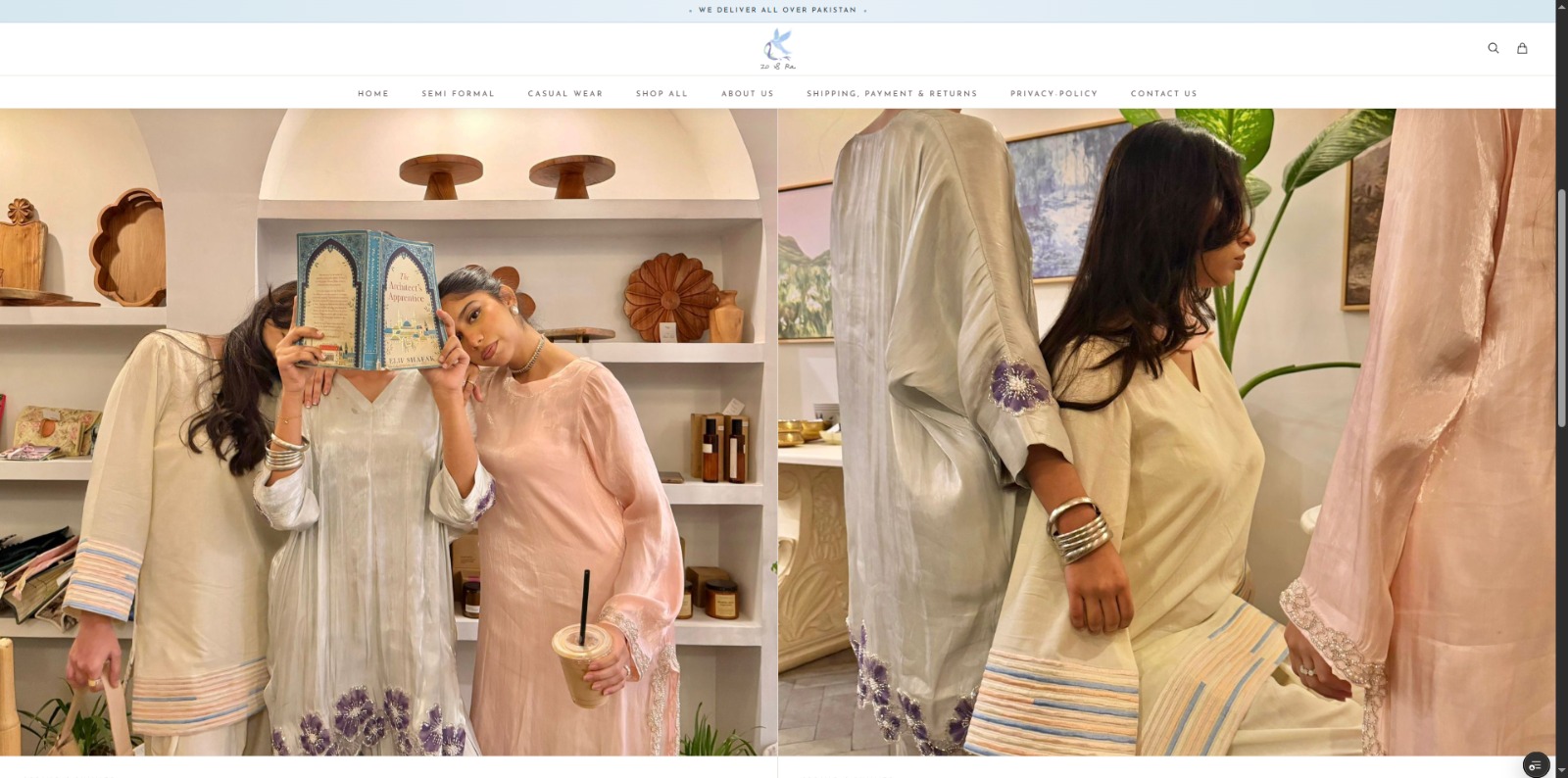 Custom e-commerce website for Zoandra, a clothing brand